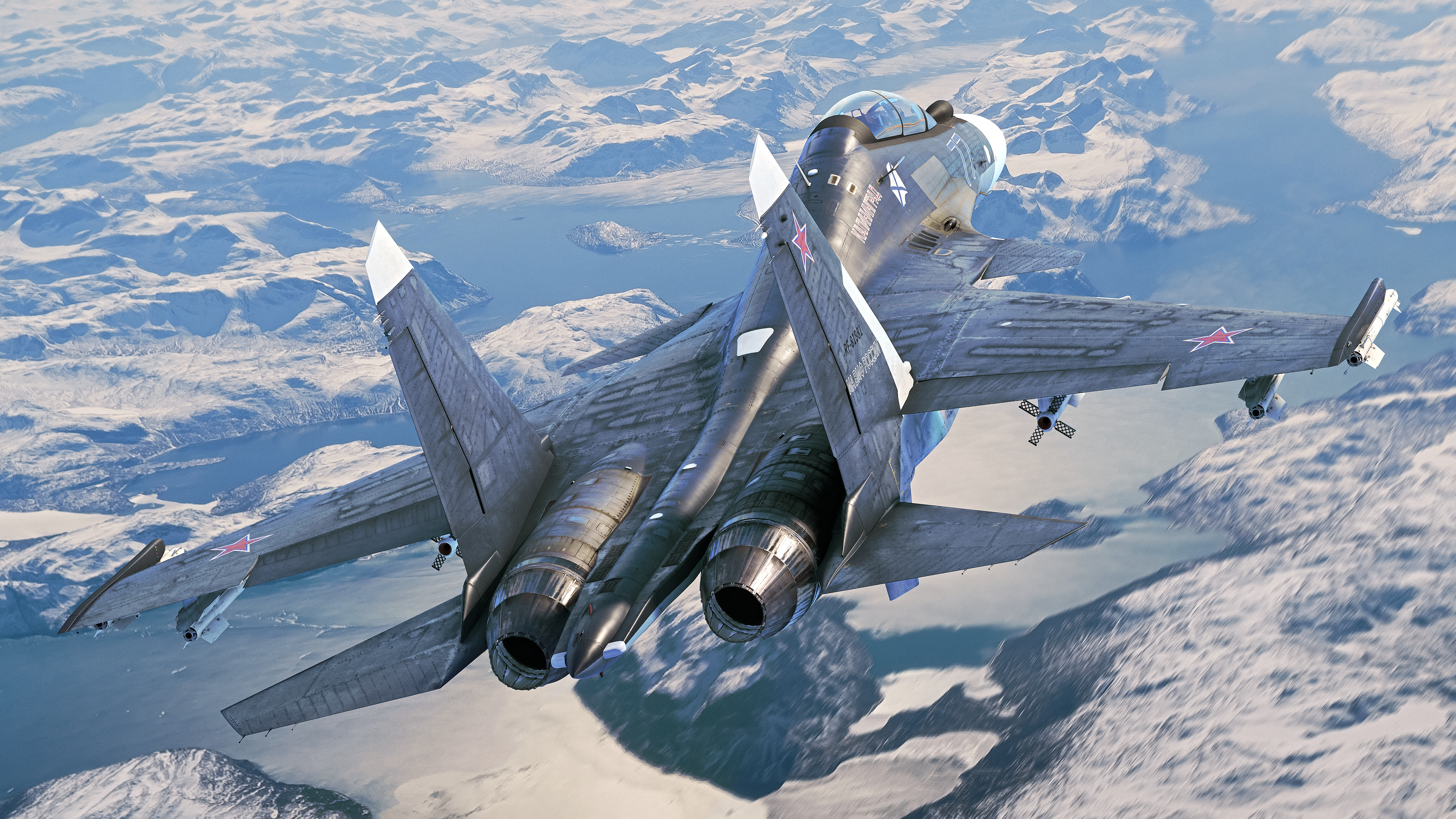 苏霍伊影像集 插画风格的俄海航Su-30SM 