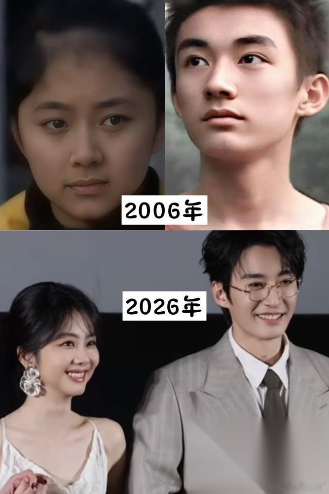 谭松韵刘学义20年前旧照被翻出来了，评论区直接炸锅。  那时候的刘学义五官锋利得