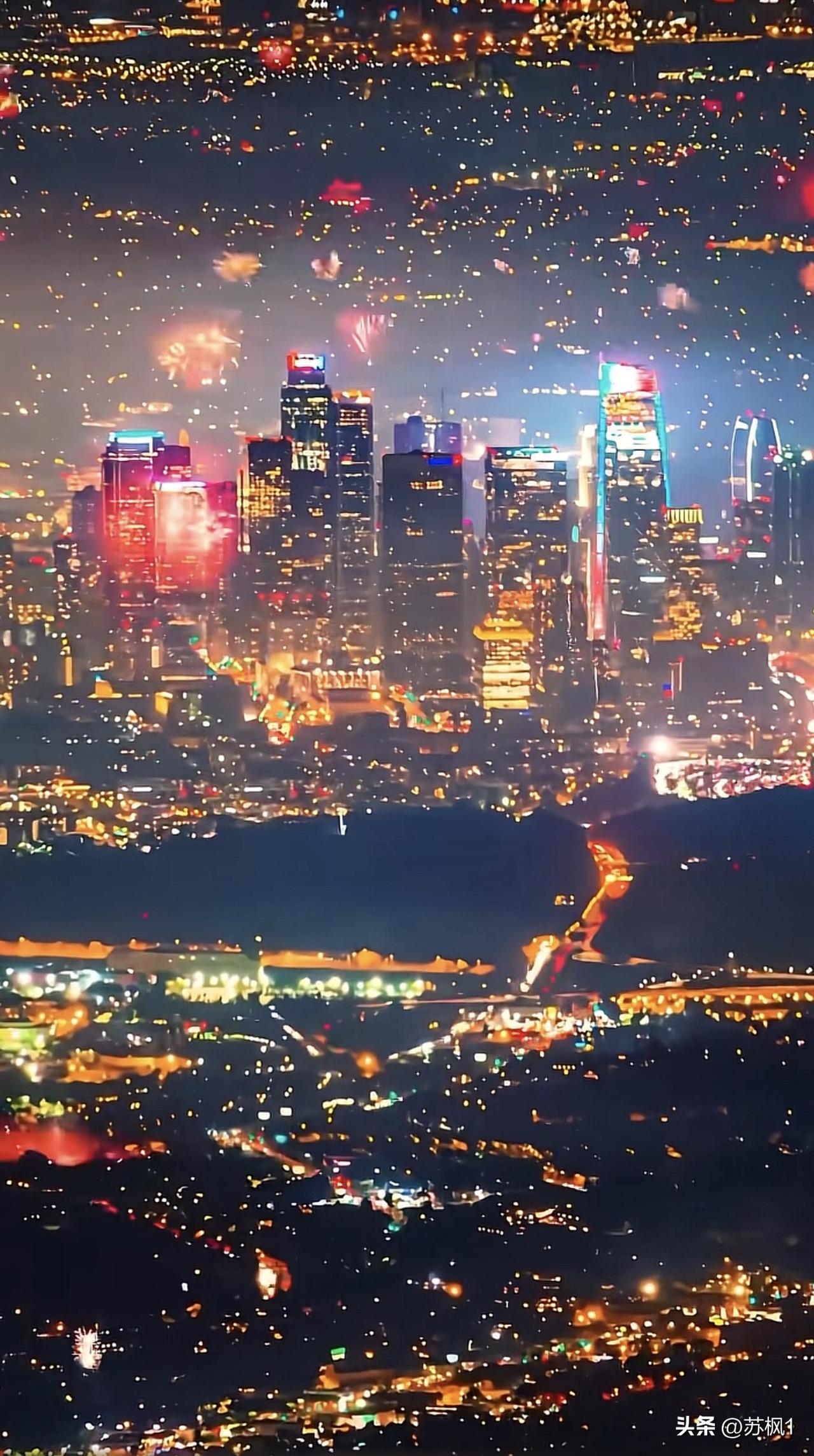 昨夜的洛杉矶大狂欢！烟花点亮整座城市，有史以来规模最大的国庆，让整个城市都美得不