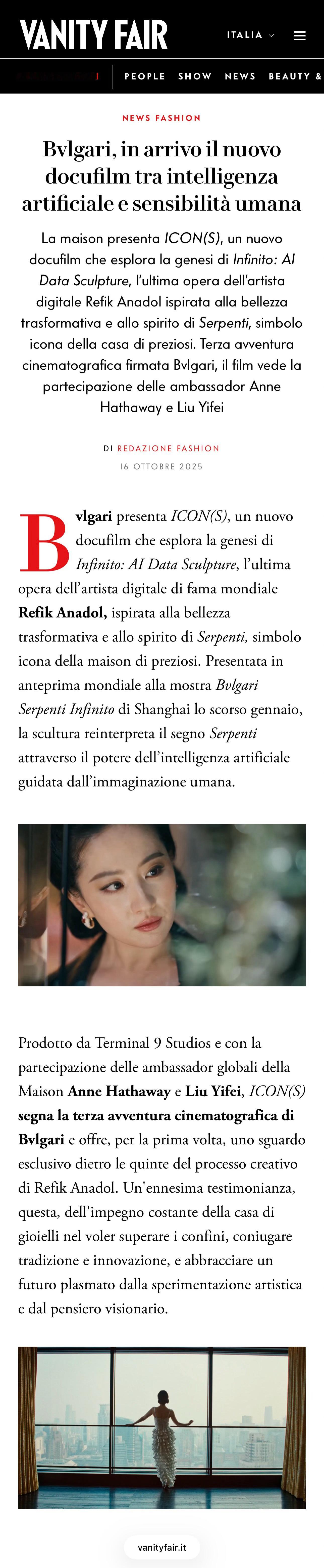 lyf  全球顶级电影和娱乐杂志Vanity Fair意大利版Vanity Fa