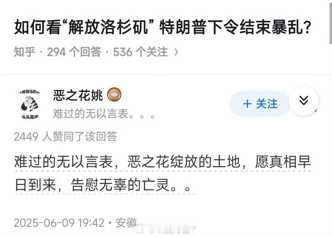美海军陆战队24小时内抵达洛杉矶“难过的无以言表……”什么姚言姚语？但是用到洛杉