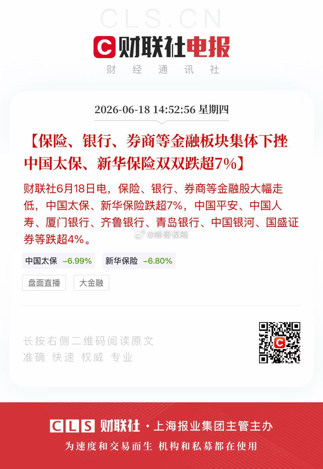 金融股这么夸张吗