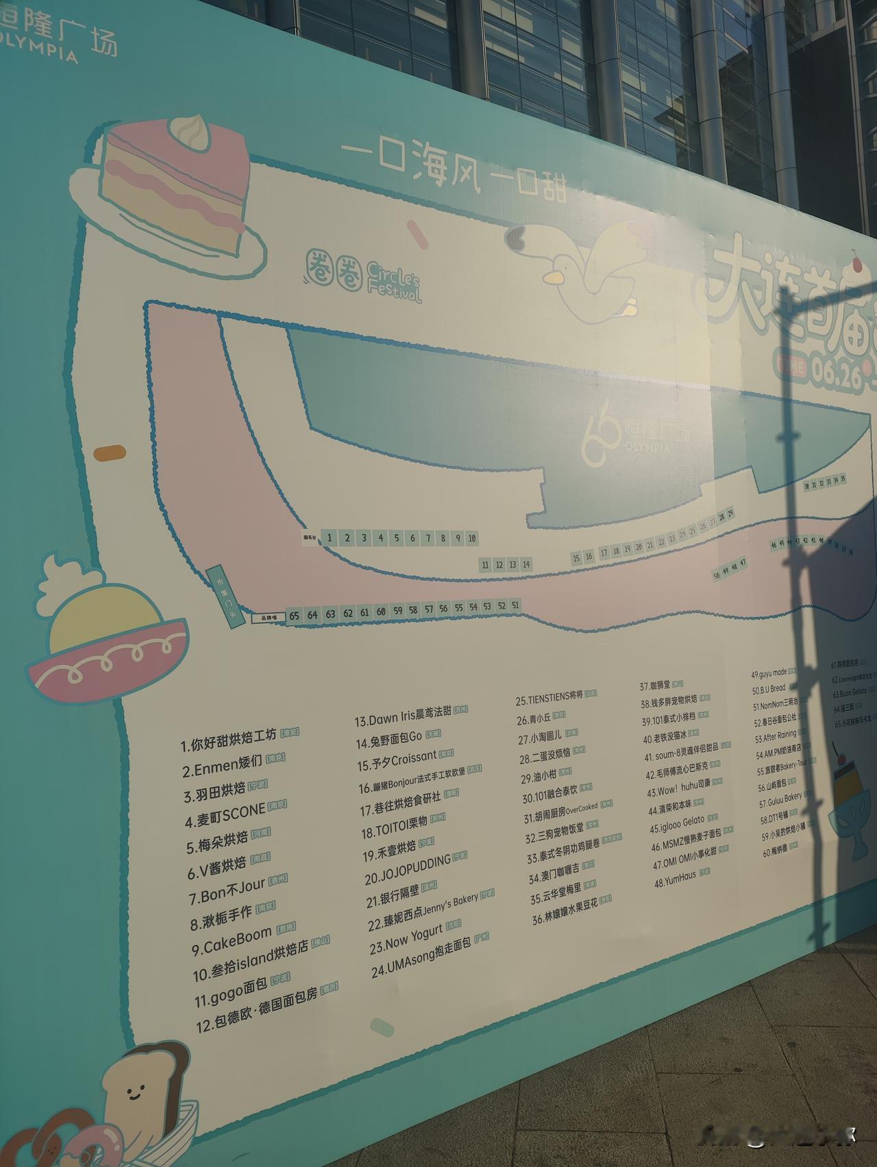 大连恒隆广场探店记：今日大连首届甜品节在其门面甜蜜开启，6楼观景平台的可爱小熊在