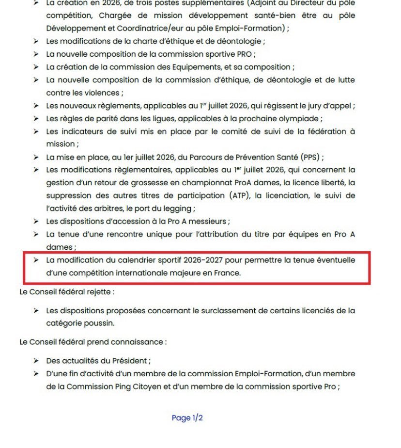 法国办世界杯的消息还没捂热就被法乒协撤回了别整那么久到头来只是蒙彼利埃冠军赛续约