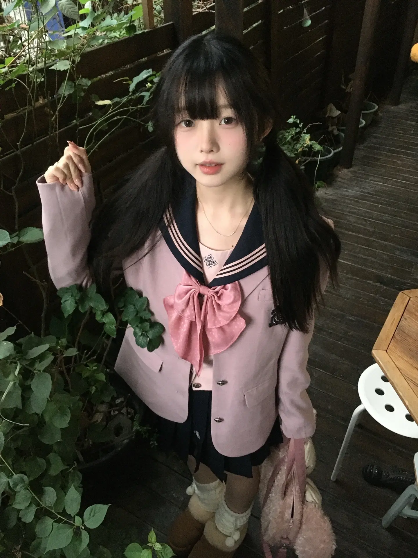 许愿我有一条很长很长的围巾。