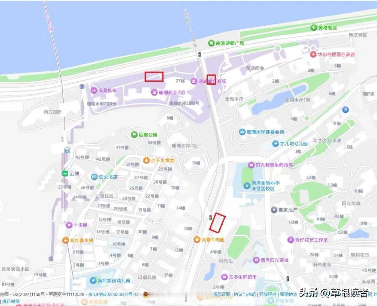 重庆轨道27号线南滨路站出入口分布
南滨路站是重庆城轨快线27号线15个车站中唯