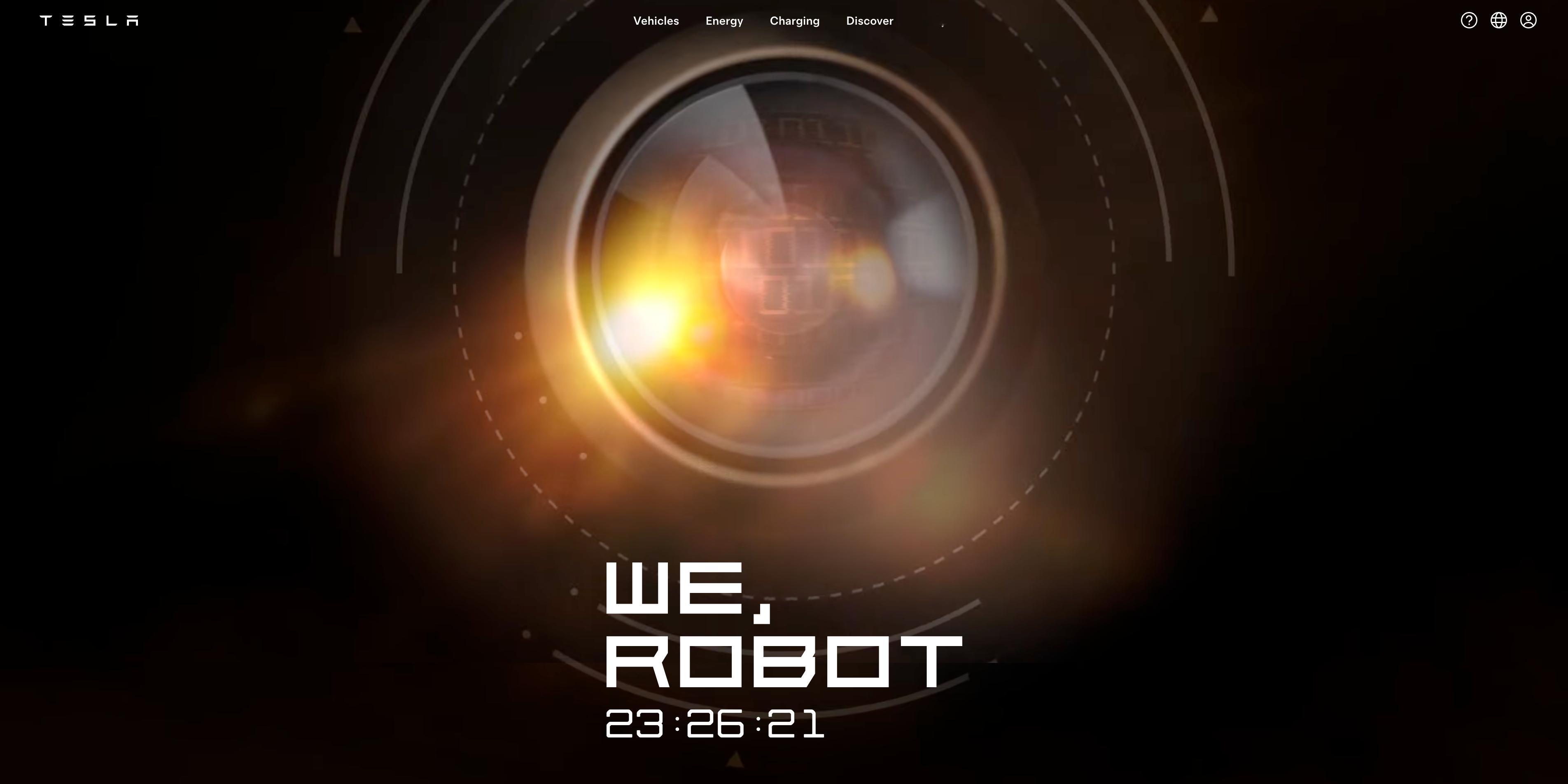 特斯拉官网上线了明天上午 10 点 We,Robot 发布会的倒计时。 ​​​