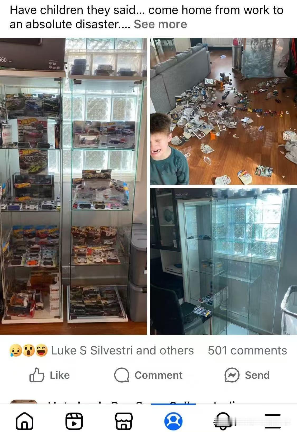 土澳一个白人小孩拆了他爸的所有风火轮 gtr chase 超宝 被打哭了。