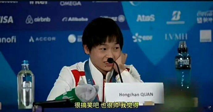 #全红婵说黄子韬又搞笑又帅# 黄子韬你蹭热度的时候到了[哈哈]可别把黄子韬爽到了