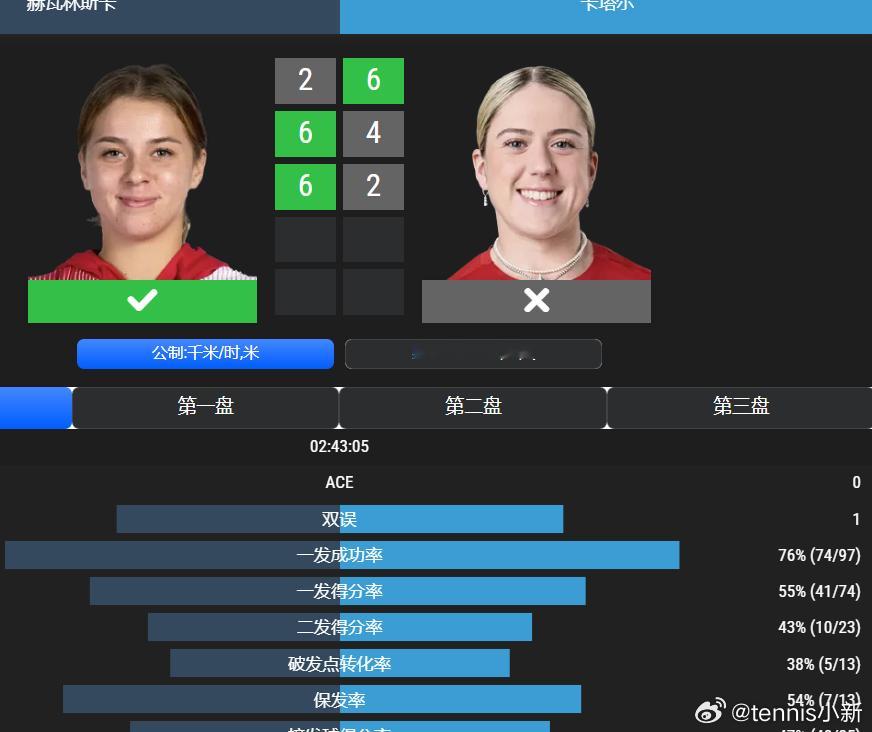 wta 唉，五个月前谁敢想 现在彻底站稳巡回赛赫瓦林斯卡夺武网冠军WTA1000