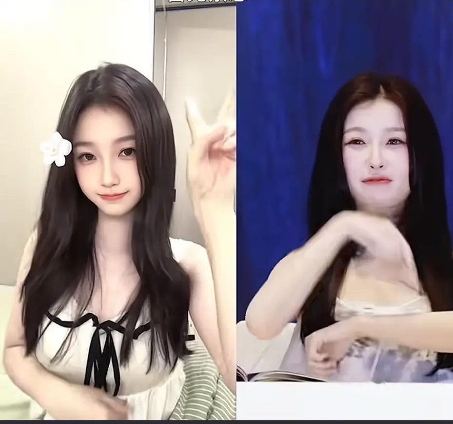 虞书欣每次拍视频瘦脸都要拉最大了吧？ 