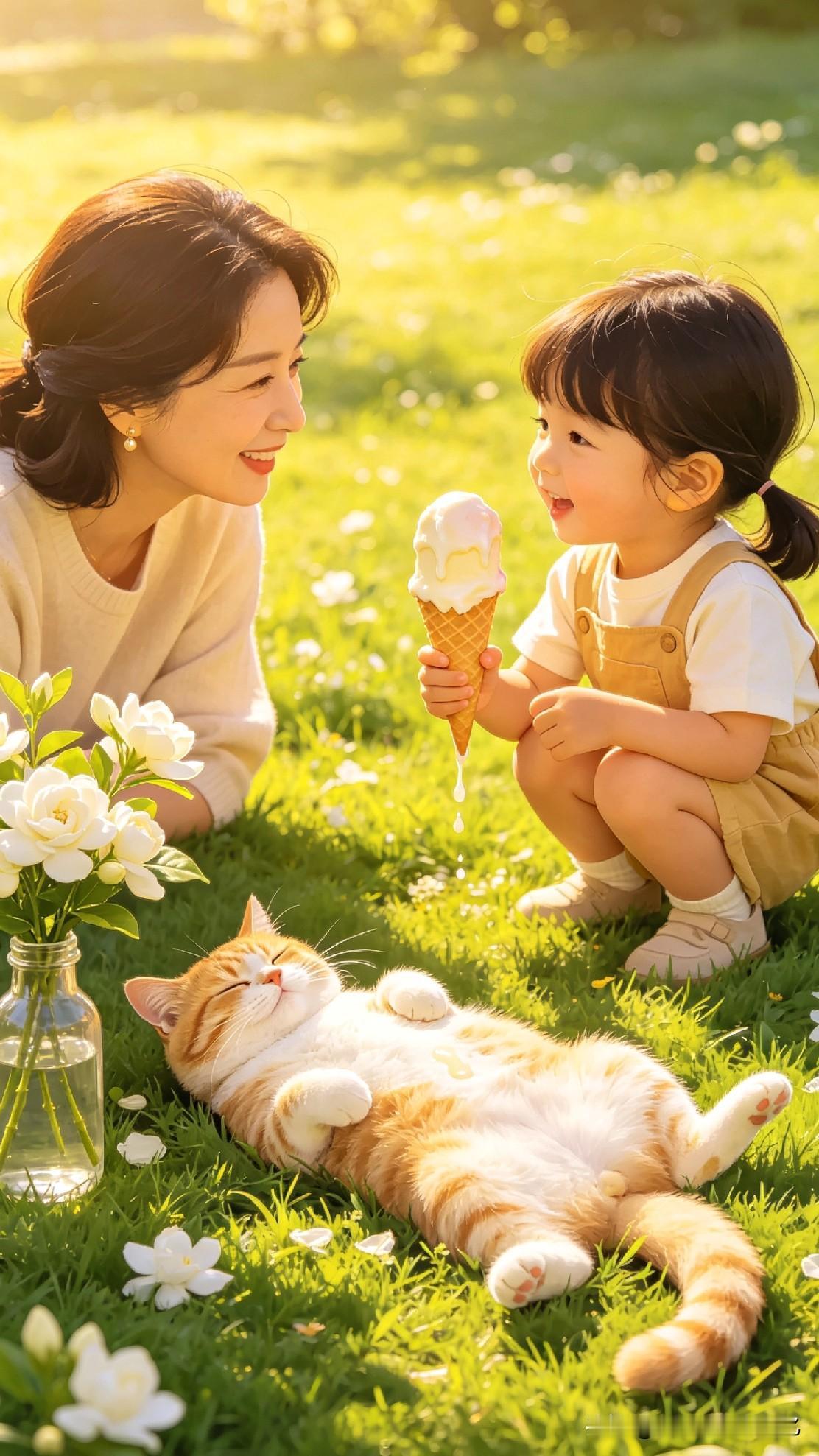 午后的风比早上温柔了很多，我路过楼下那片刚泛出新绿的草地，一只猫咪正把肚皮完全摊