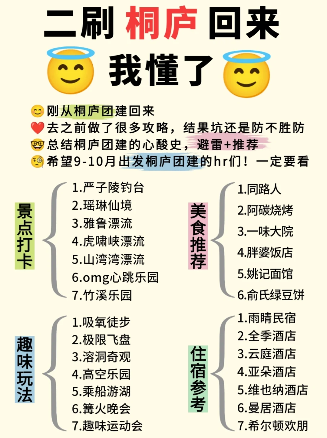 熬夜整理‼️桐庐旅游团建攻略💰2天600+