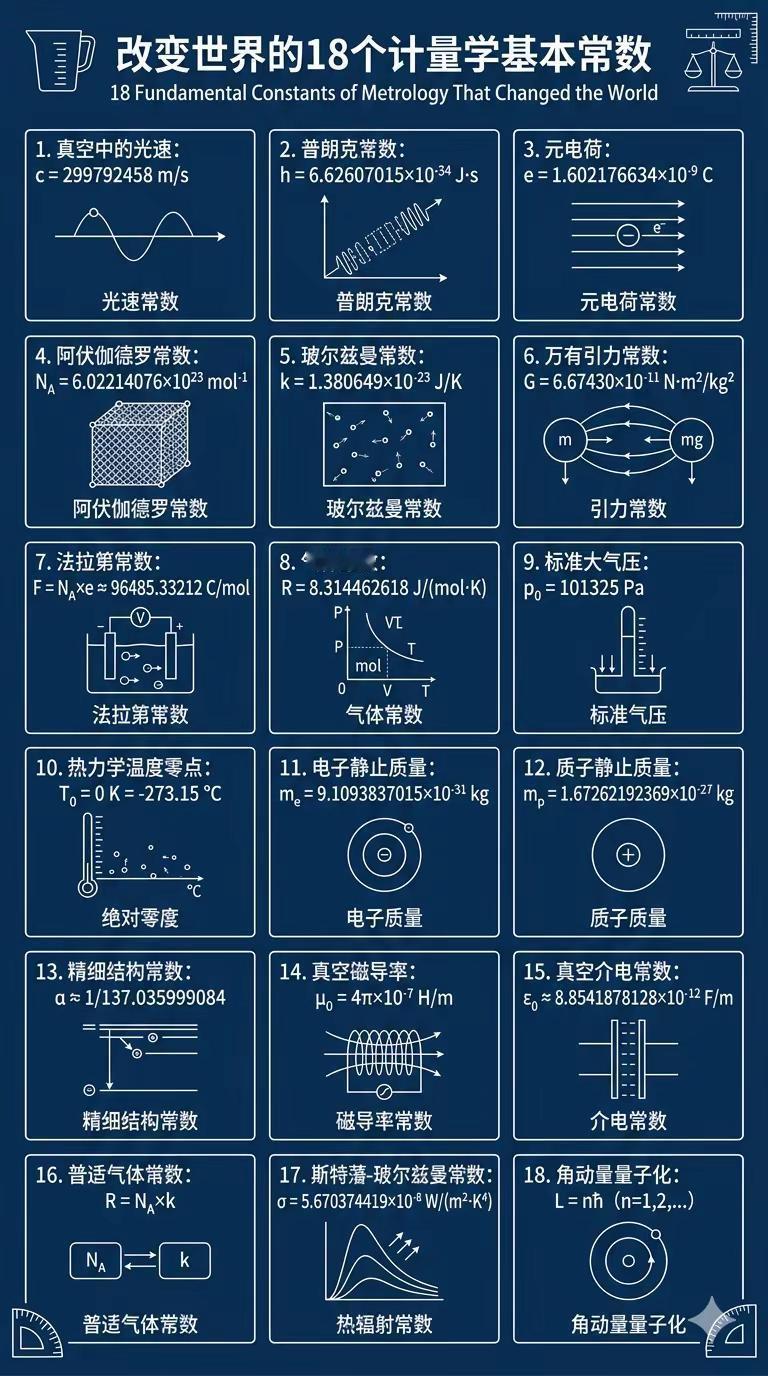 改变世界的18个计量学基本常数。