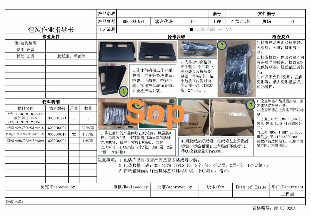 包装作业指导书每天跟我涨知识 资料 制造