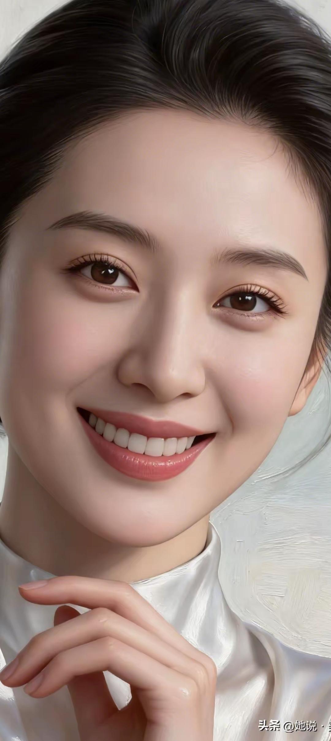 微笑的魅力，温柔如水，甜美动人！