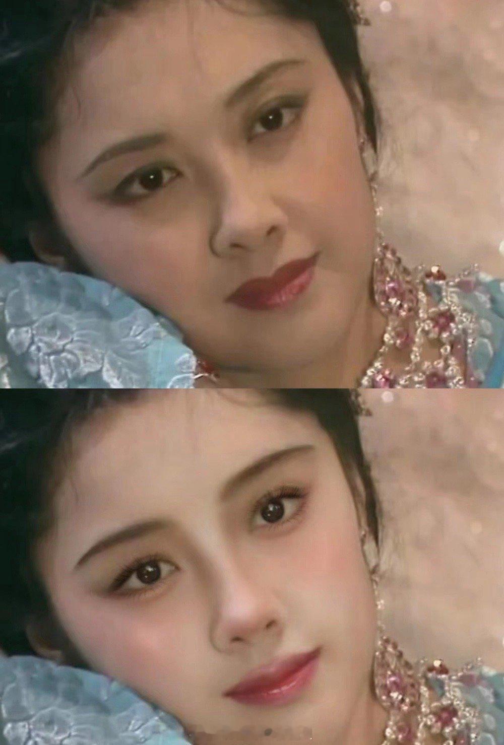 有网友说把女儿国国王的妆容改一改，瞬间有点像鞠婧祎了。。 