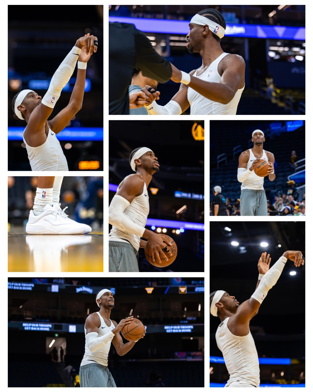 雷霆vs勇士 亚历山大，这身材有点帅！ 