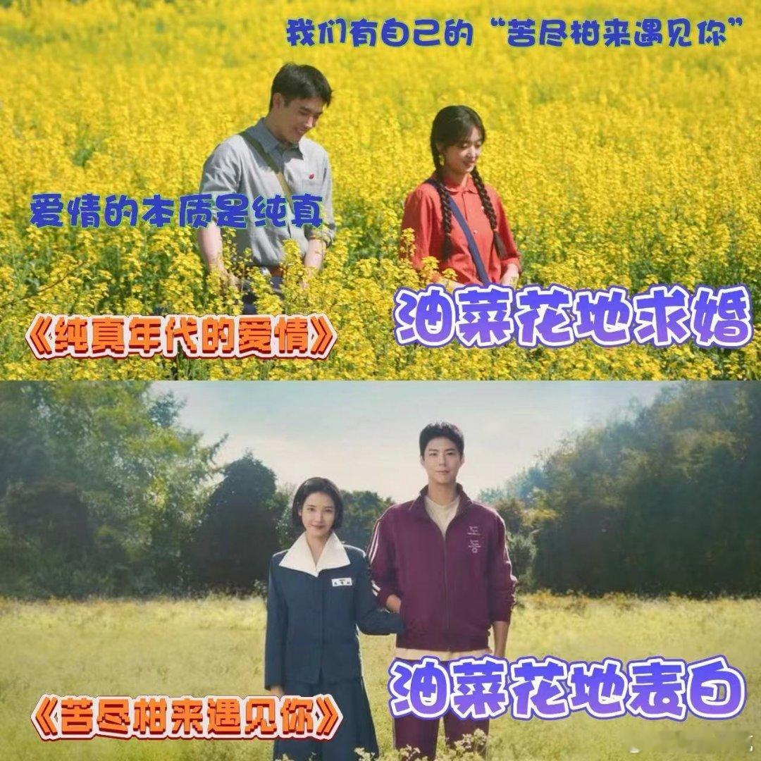 年代版苦尽柑来遇见你纯真年代的爱情 昨晚7 8集cp剧情起来了，油菜花田表白这段