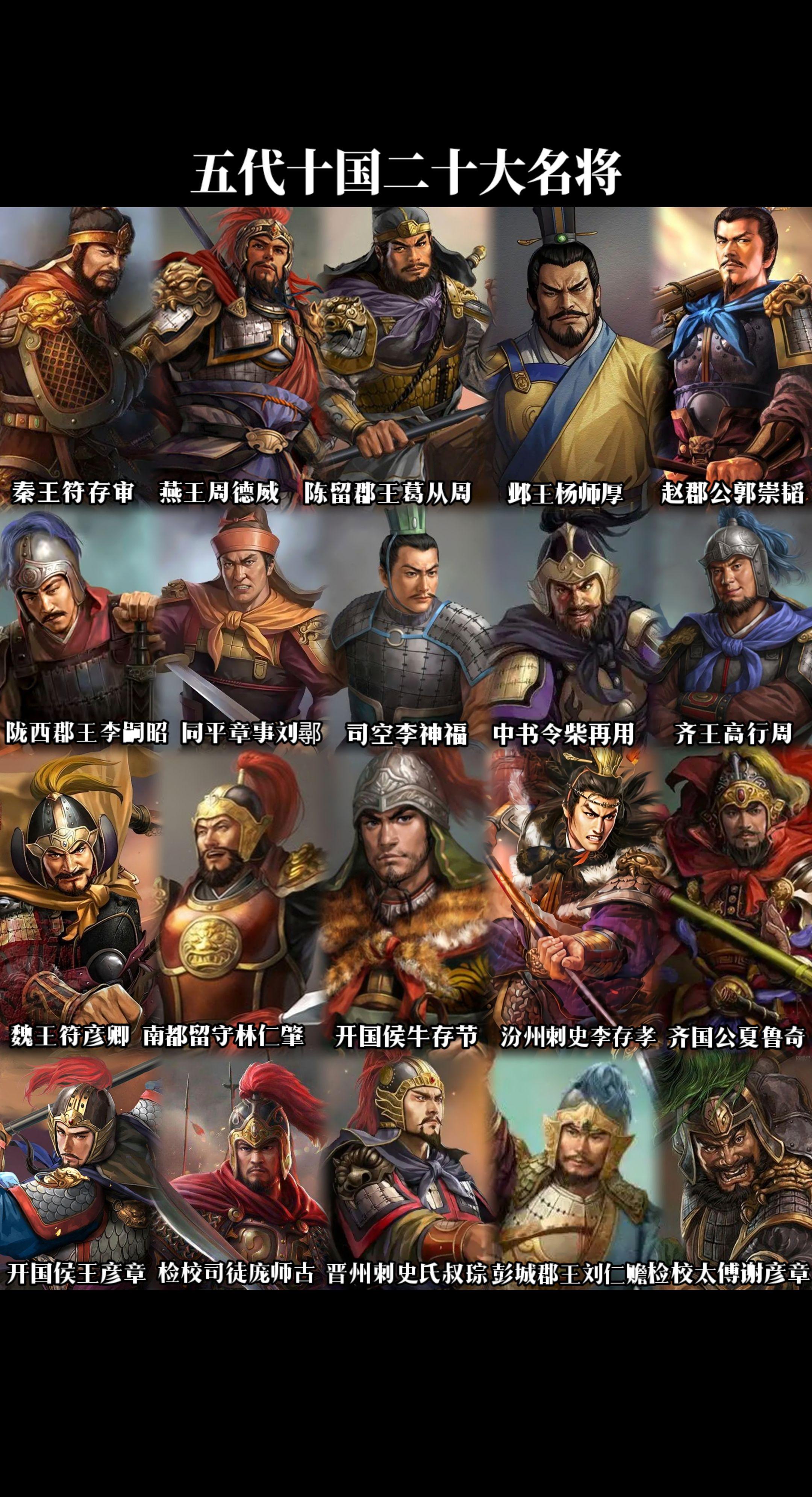 五代十国前二十大名将