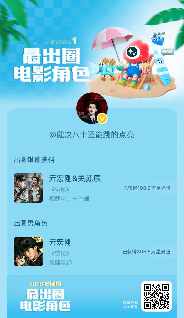 2026暑期档最出圈电影角色正在评选中，和暑期档角色携手共赴夏日星光派对，还有机