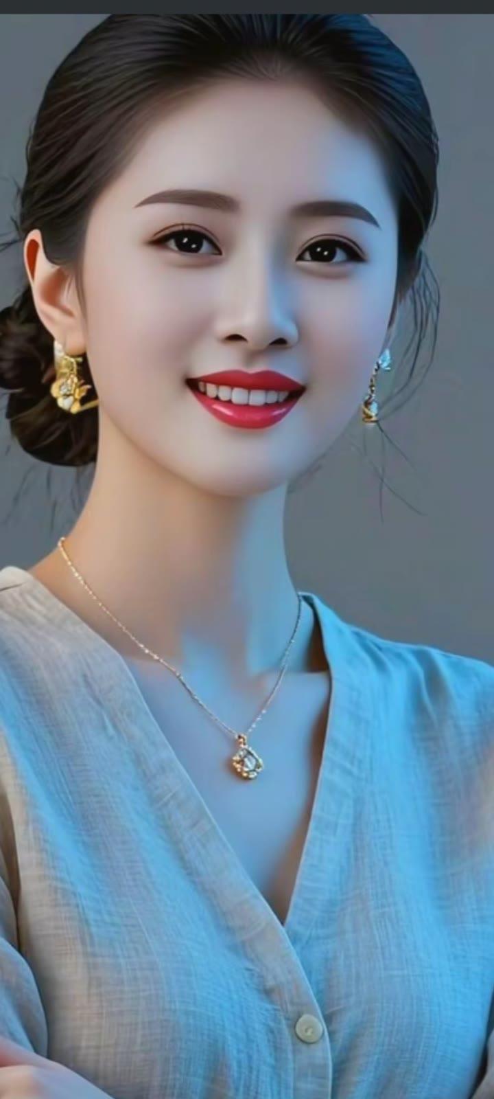 优雅气质，精致妆容，闪耀耳环，时尚穿搭，完美女神！