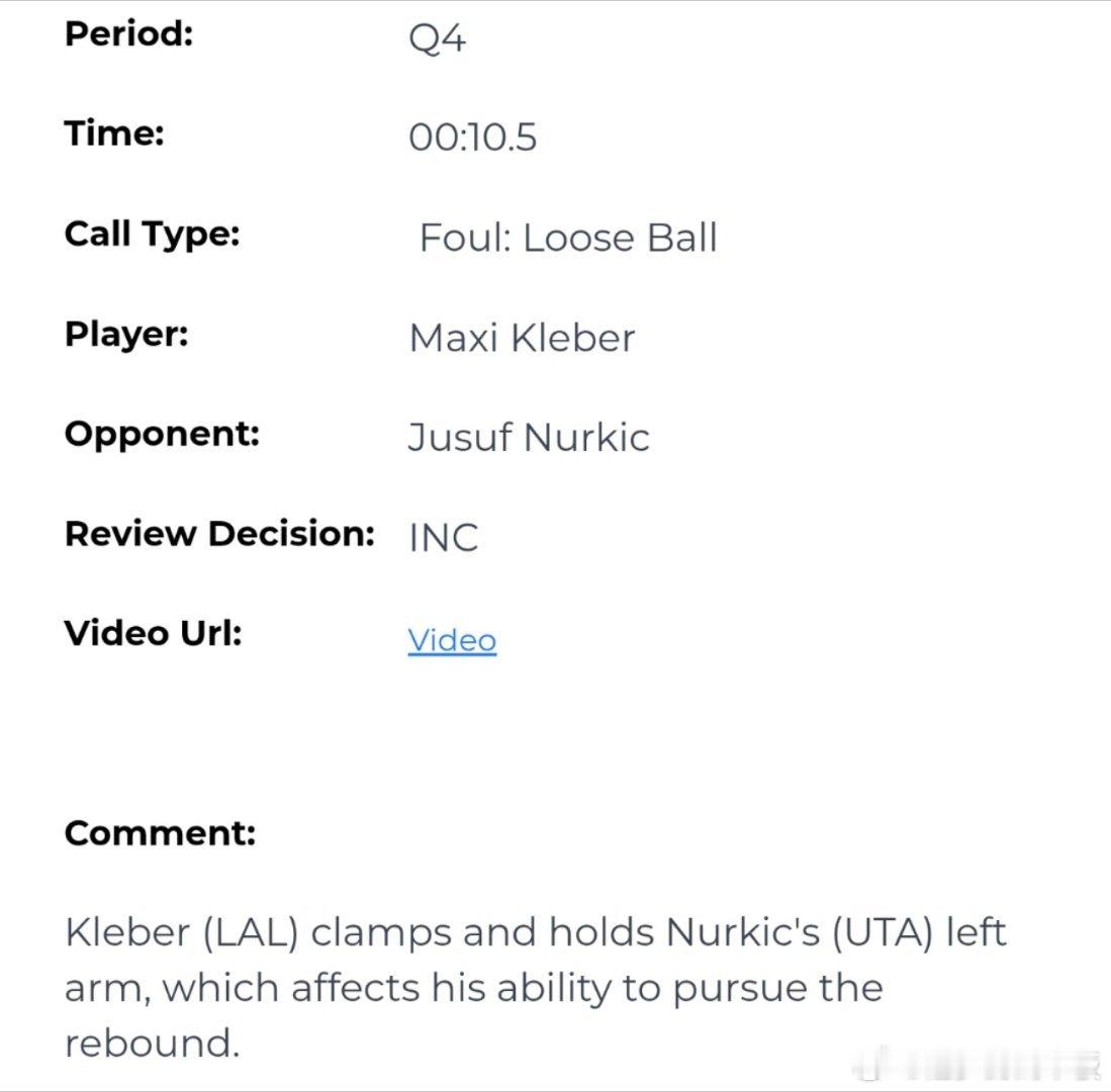 躲过两颗子弹😥湖人vs爵士裁判报告: 出现两次漏判，对湖人有利。第四节剩10.