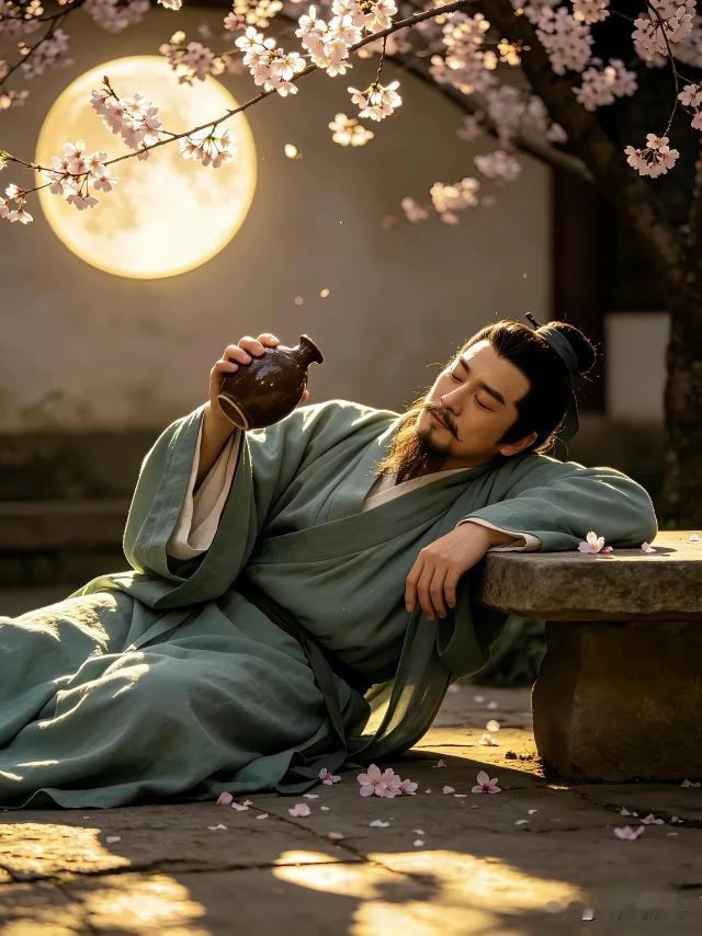 上联：醉卧花阴，漫许清风陪朗月
下联：小酒微醺，举杯广寒伴霓裳