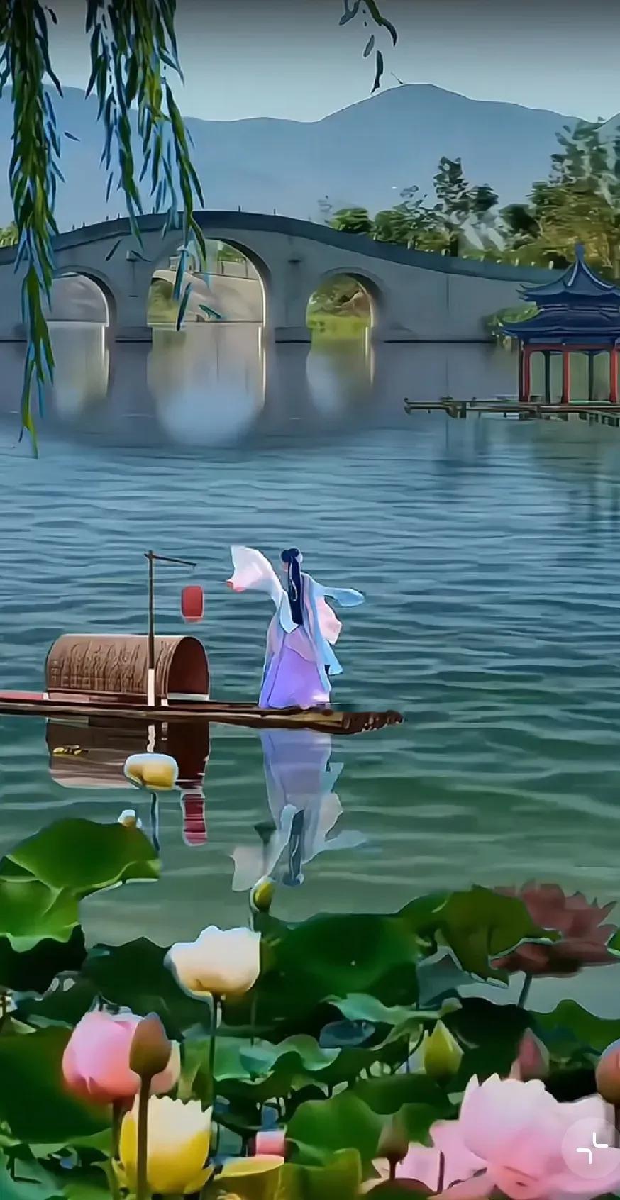 微头条
上联：晴湖皎皎飞奇色
下联：翠岭悠悠绕淡烟
这个下联与上联《晴湖皎皎飞奇