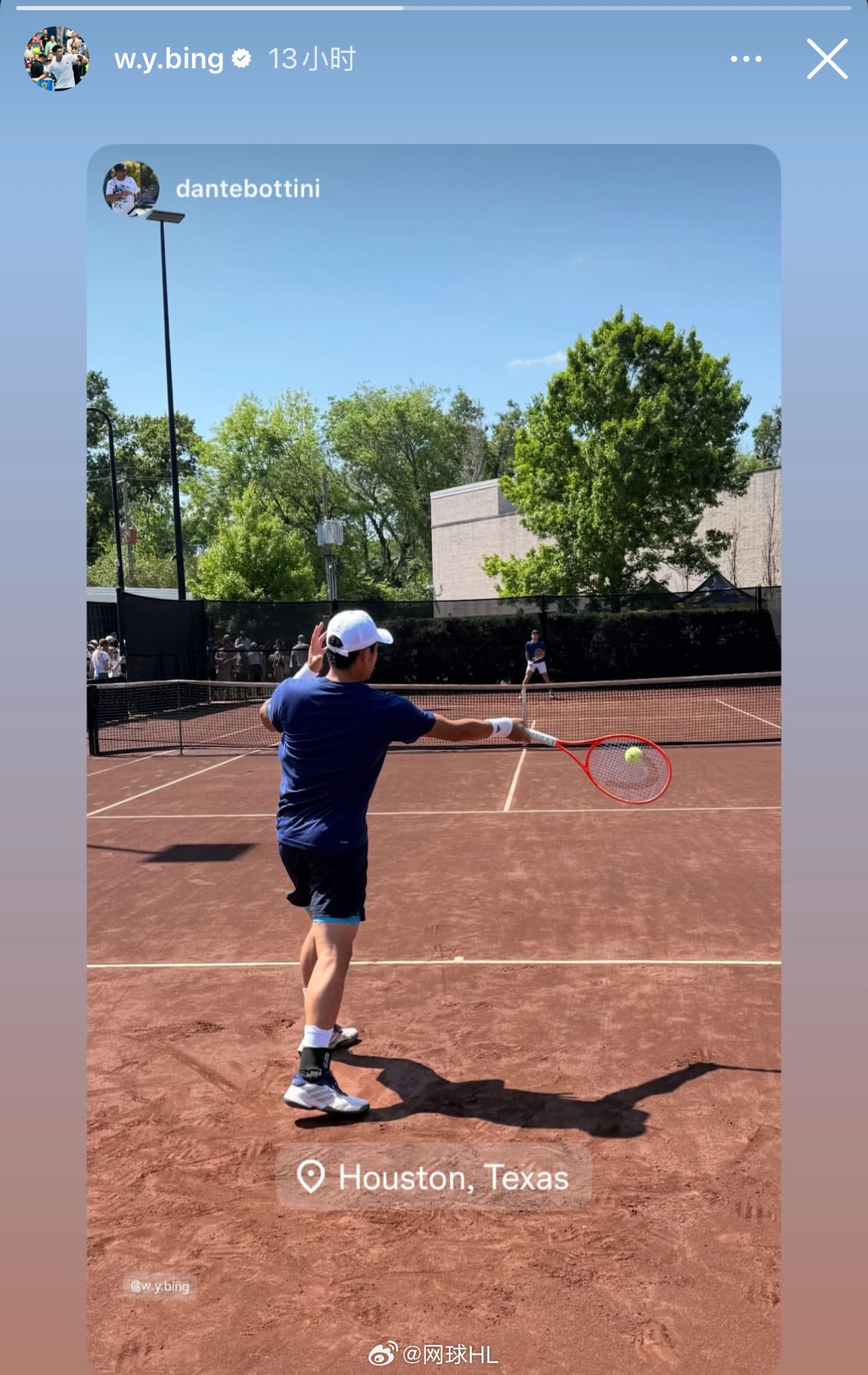 🇨🇳吴易昺在红土训练网球talking大会ATP