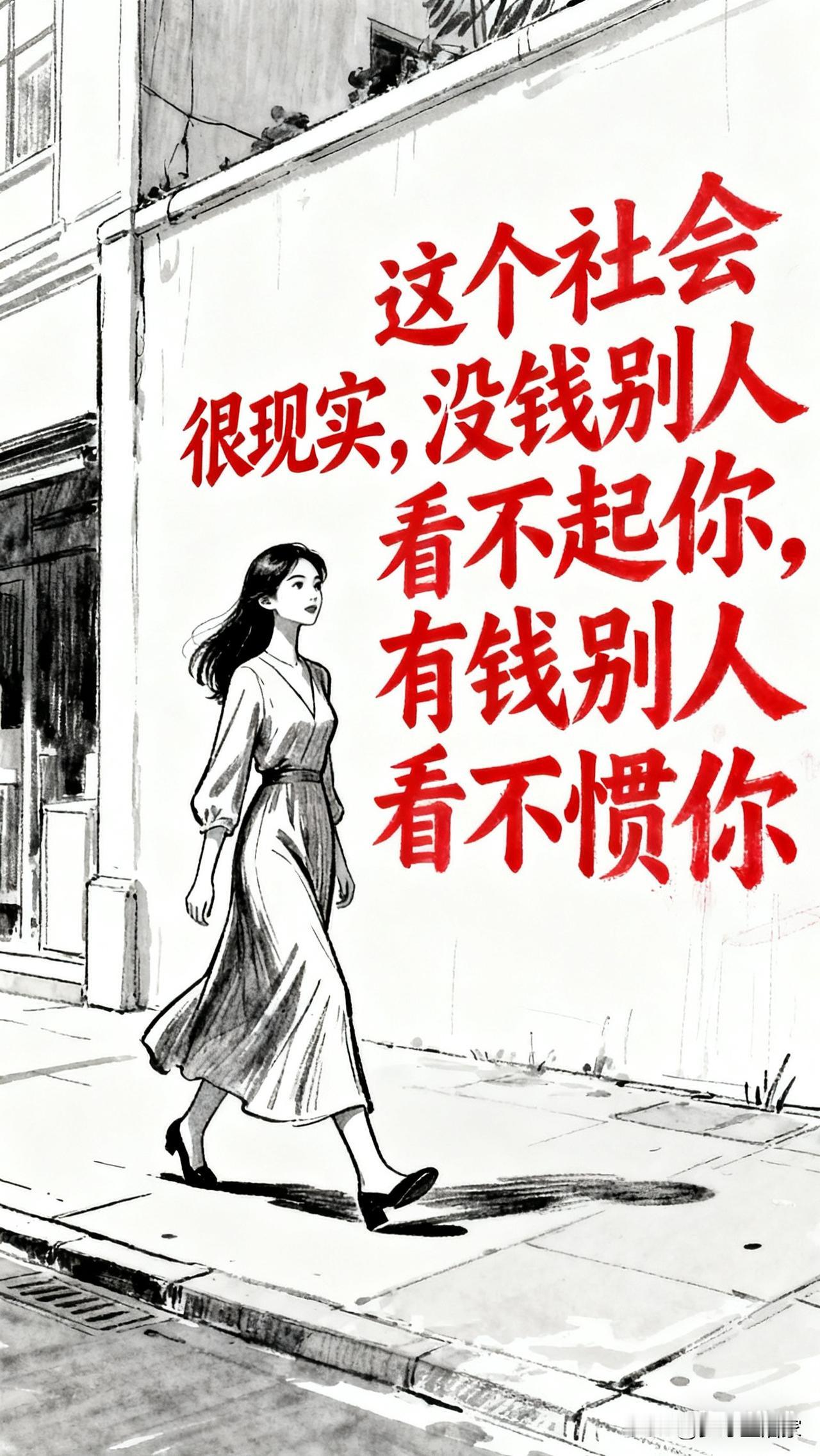 生活中的不如意，多半是缺少人民币。

中年人的难，90%能靠钱解决，剩下10%需