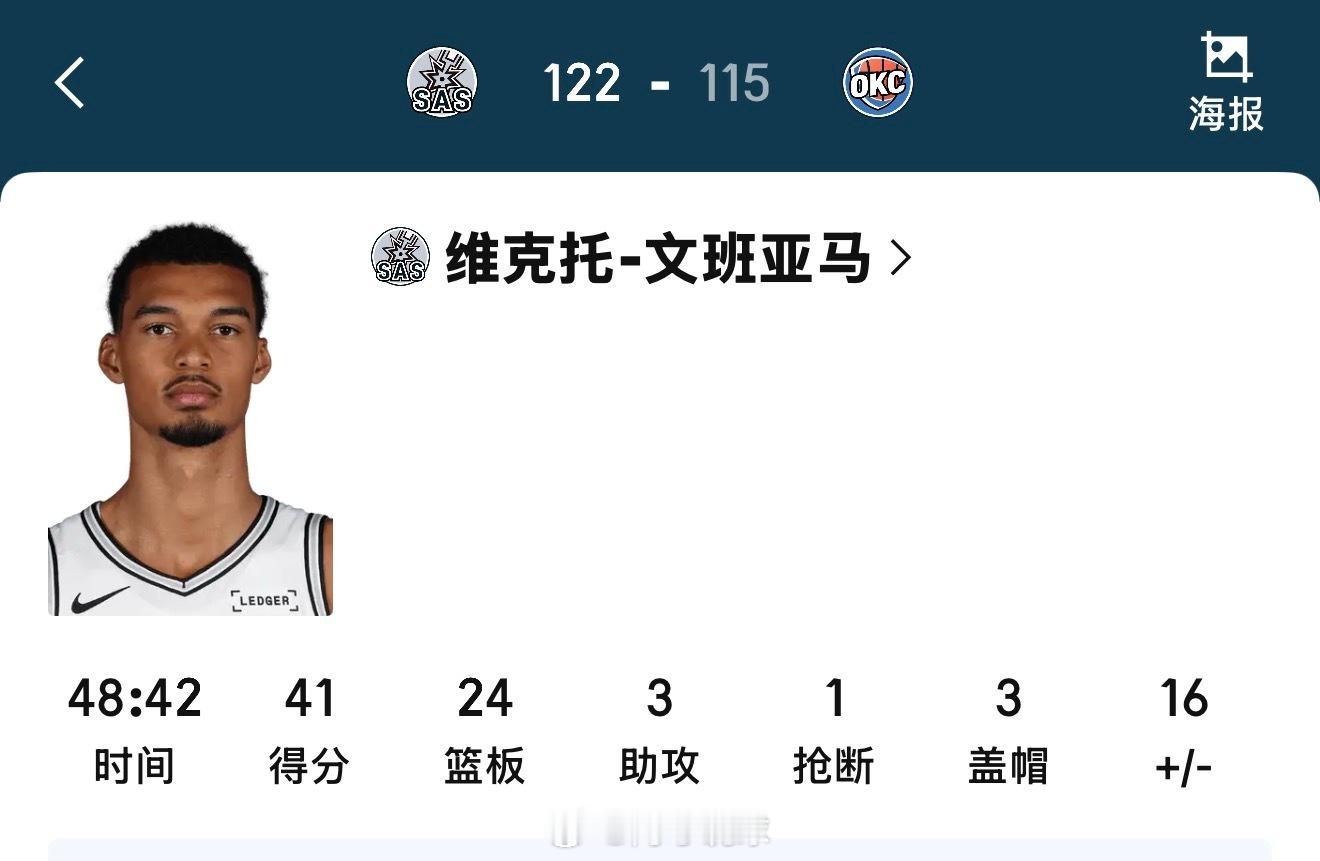 这家伙真的是太强了！👽文班亚马雷霆vs马刺阿才说球NBA马刺