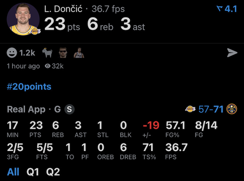 如何评价上半场东契奇表现？？？14中8，23分6篮板3助攻1失误，正负值-19！