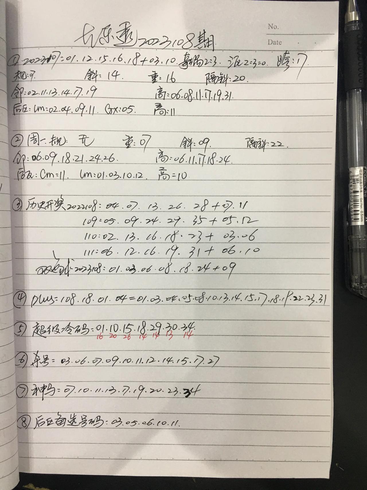 大乐透2023108期
今天好像有不错的机会，但是神码数量偏多，托两色球的福，号