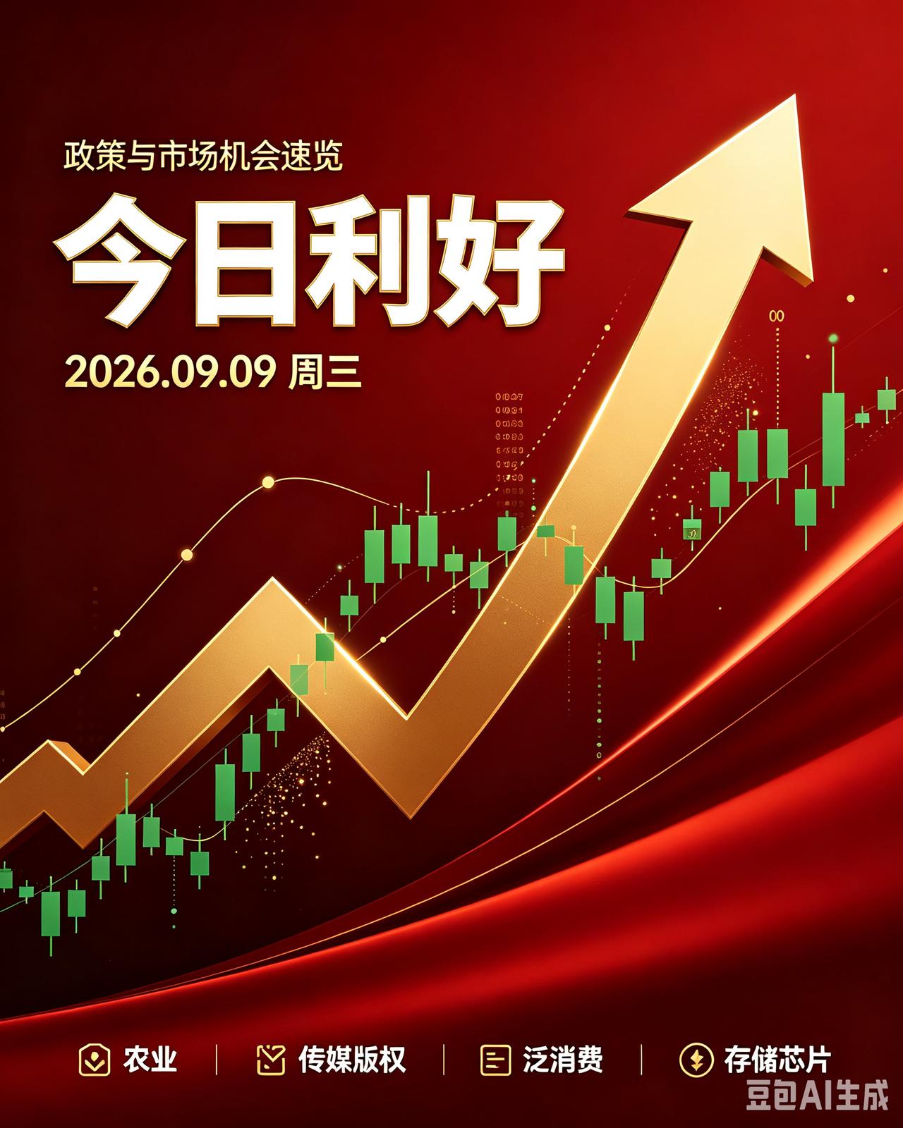 今日利好｜2026‑09‑09 周三
 
风险提示：仅公开资讯整理，不构成投资建