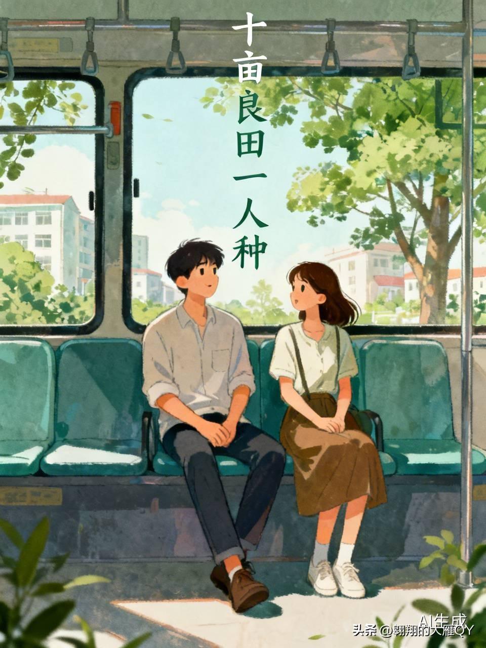 公交车上，一男一女挨在同一排座位上。
男子热情主动地搭话：“美女，你就像夜空中最