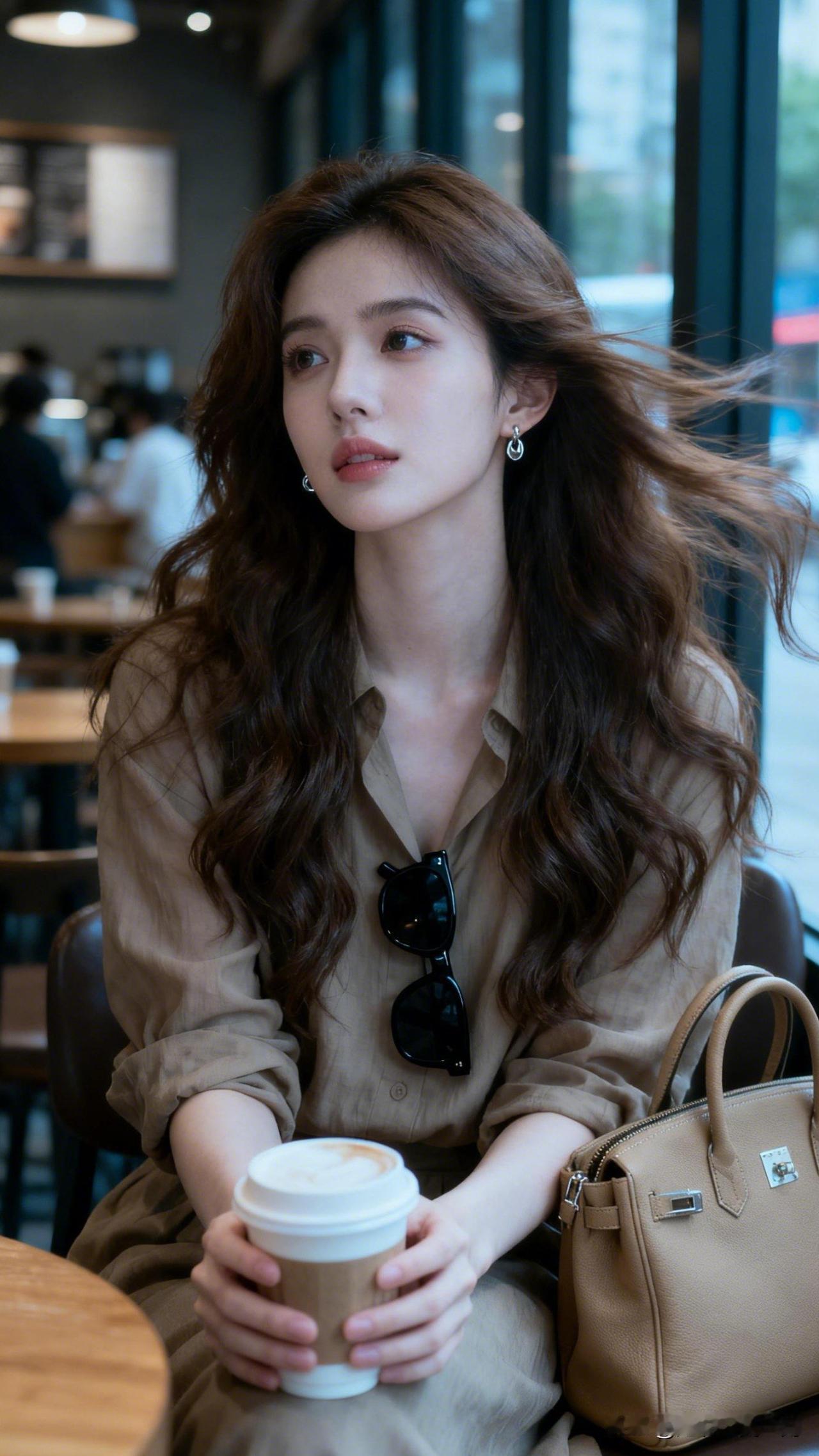 茶香飘溢处，美人倚窗思。用镜头记录生活的美 咖啡时光，慵懒午后，享受宁静与美好。