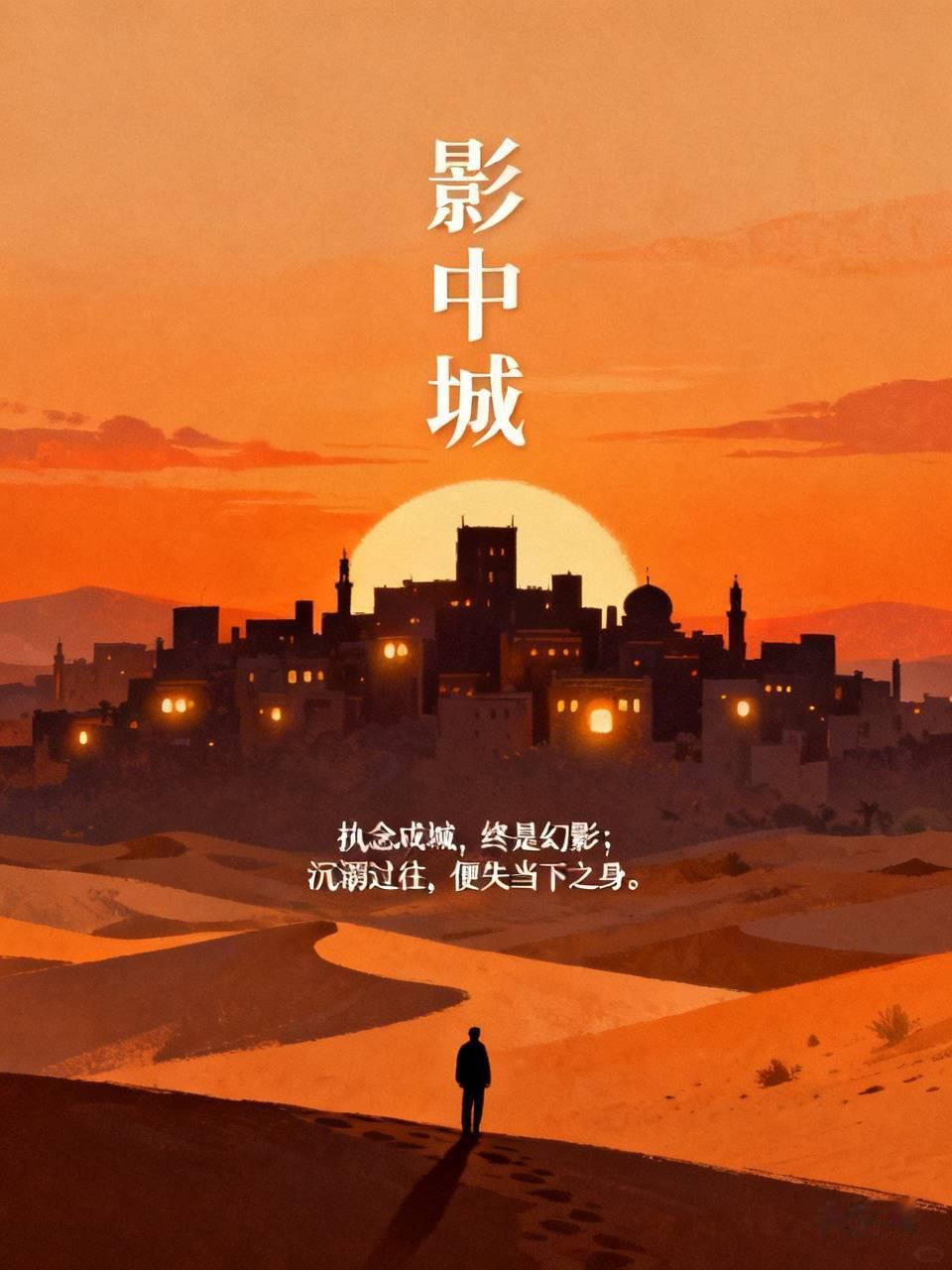 江湖怪谈•荒诞志320影中城
沙漠中有座影城，只在日落后出现。旅人入城，见繁华如