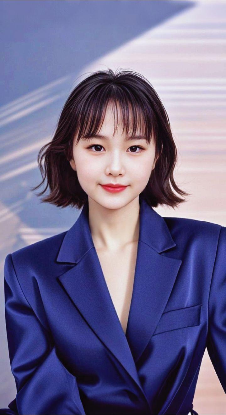 AI扩图 AI蓝调佳人