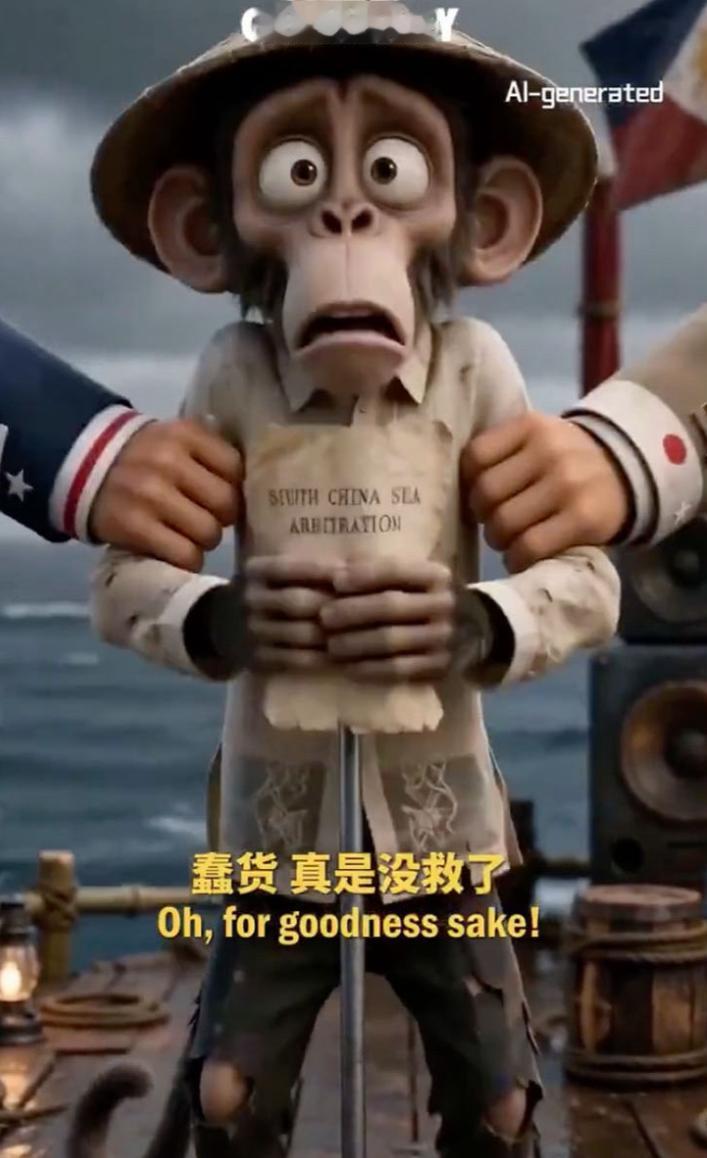 “真讽刺！”一边是中国AI短片讽刺菲政客依附美日充当棋子，一边一百年前美国殖民时