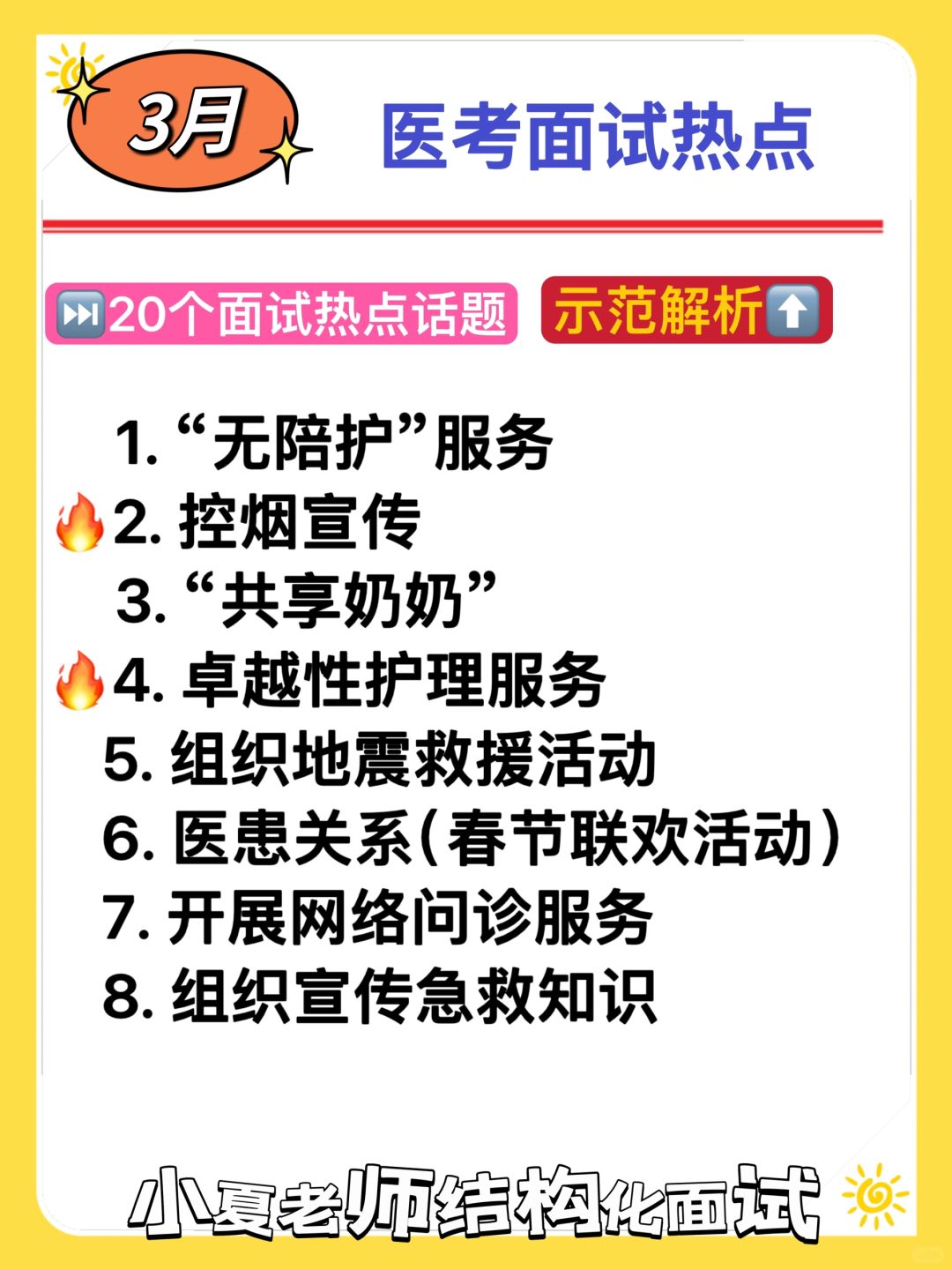 3月最新医考面试热点|逐字稿解析/码住