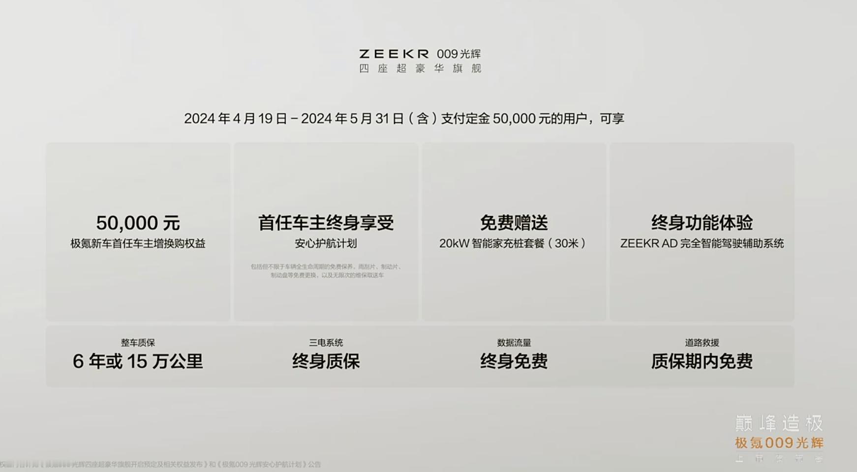 #极氪以奢侈品标准打造光辉# 氪009 光辉版正式上市，新车共推出1款车型，售价