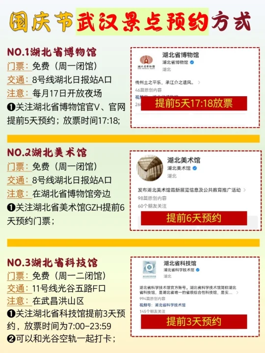 国庆节🌟武汉景点保姆级🐟约攻略❌提前约