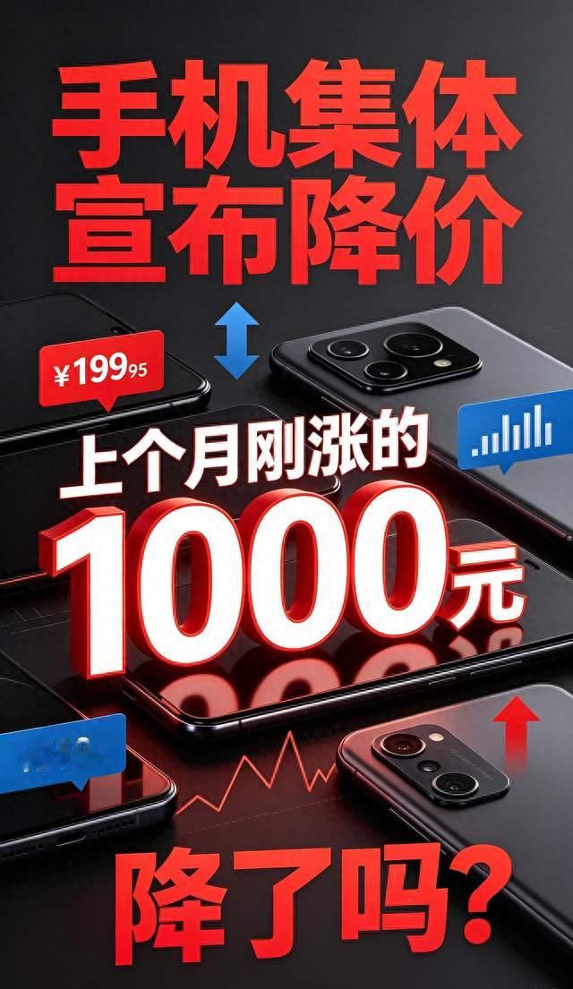 手机集体宣布降价：上个月刚涨的1000元，降了吗