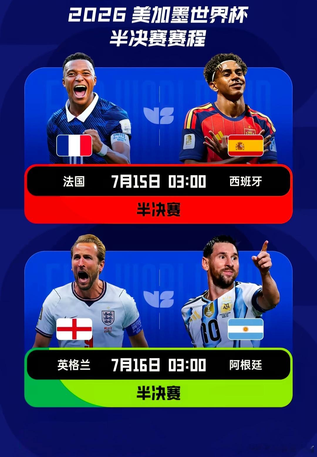 世界杯四强英格兰阿根廷会师半决赛【世界杯四强出炉：法西英阿会师半决赛，英阿大战一