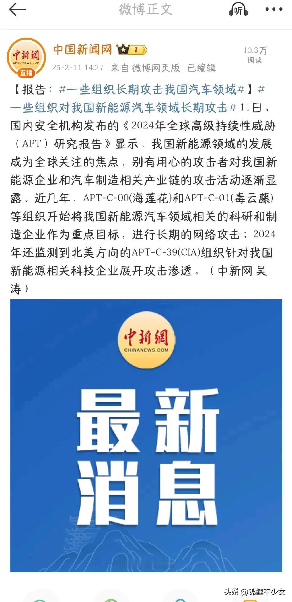 怎么总有人对我国新能源汽车领域进行攻击，见不得我们好是吧！有本事就超过我们，别在