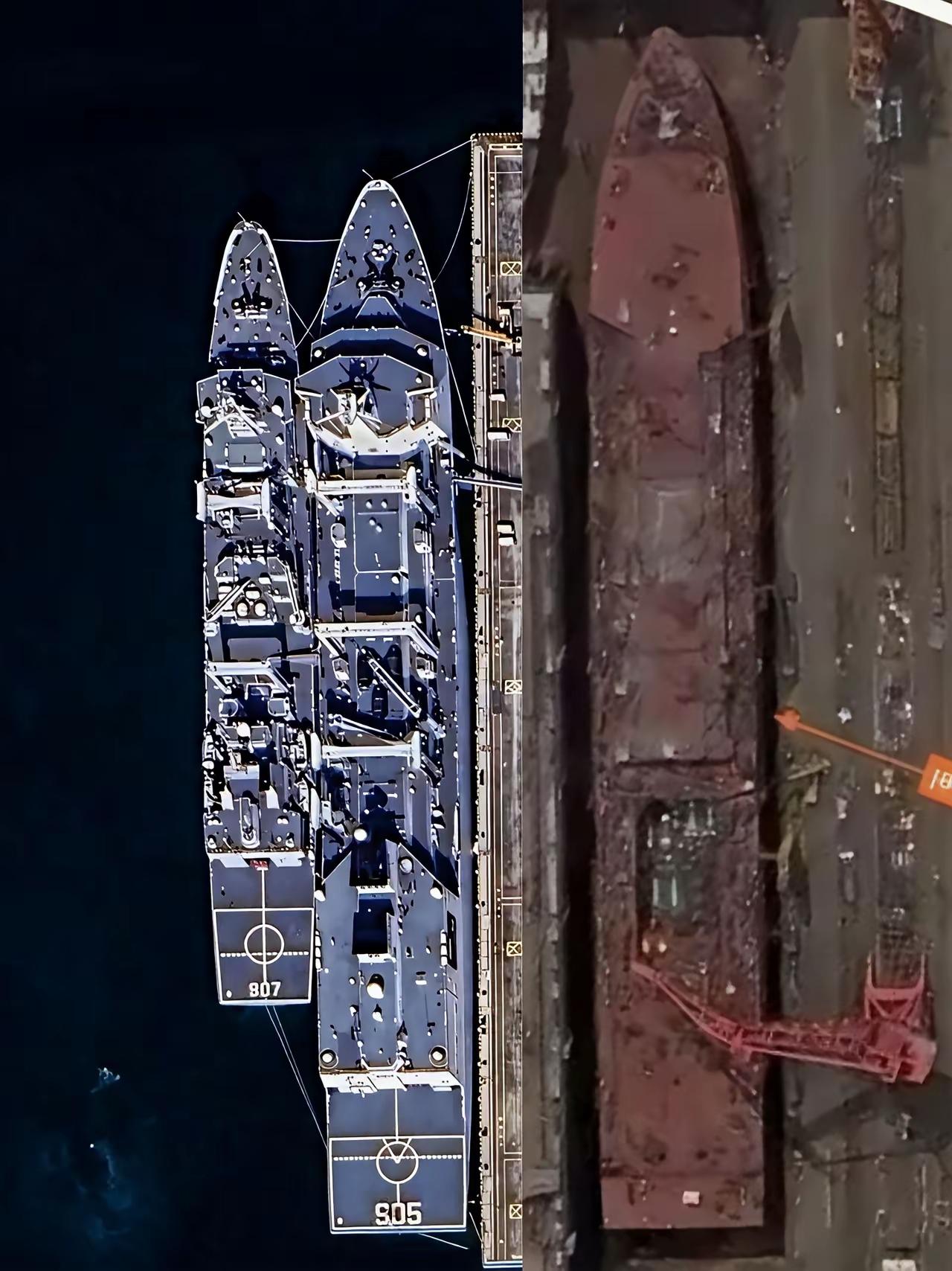 在缺乏海外基地的现实下，补给舰越大越好，最好能上核动力。为什么？一是无人化智能化