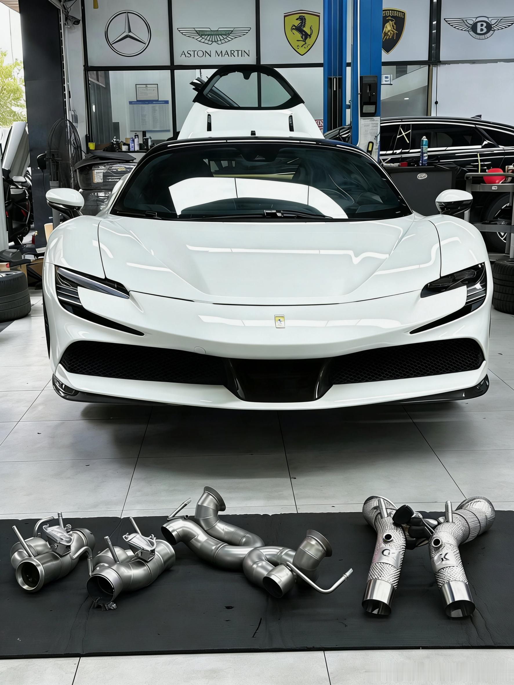 法拉利SF90 CSK头段 + 尾段阀门排气 