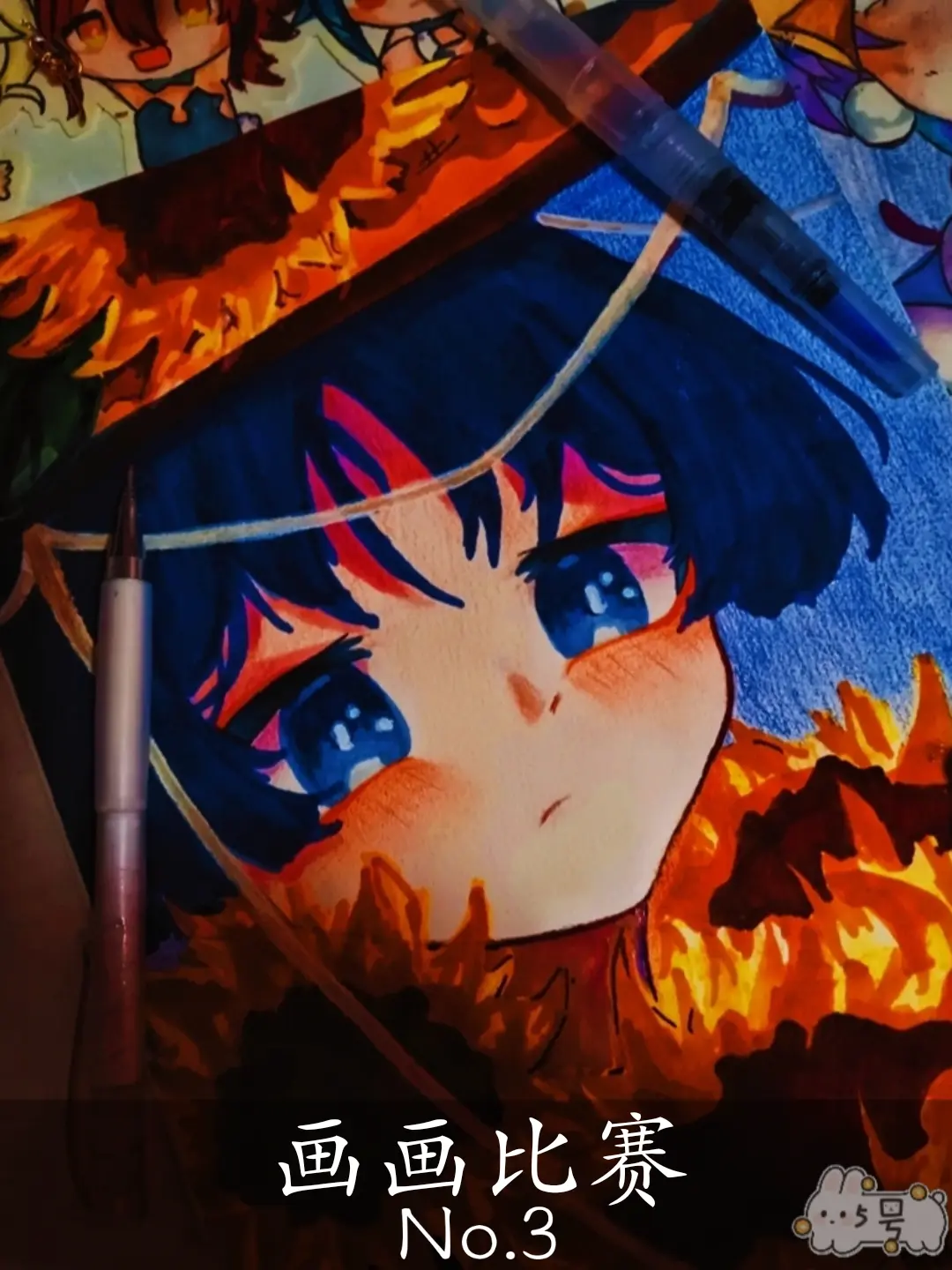 画画比赛No.3 这期的主题是“手绘古风美女系列” 视频里面的参赛作品...