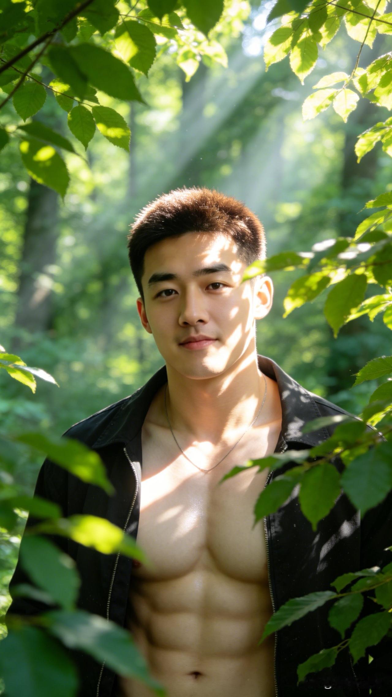 阳光🔆会晒干男人所有的不开心帅哥薄肌男孩